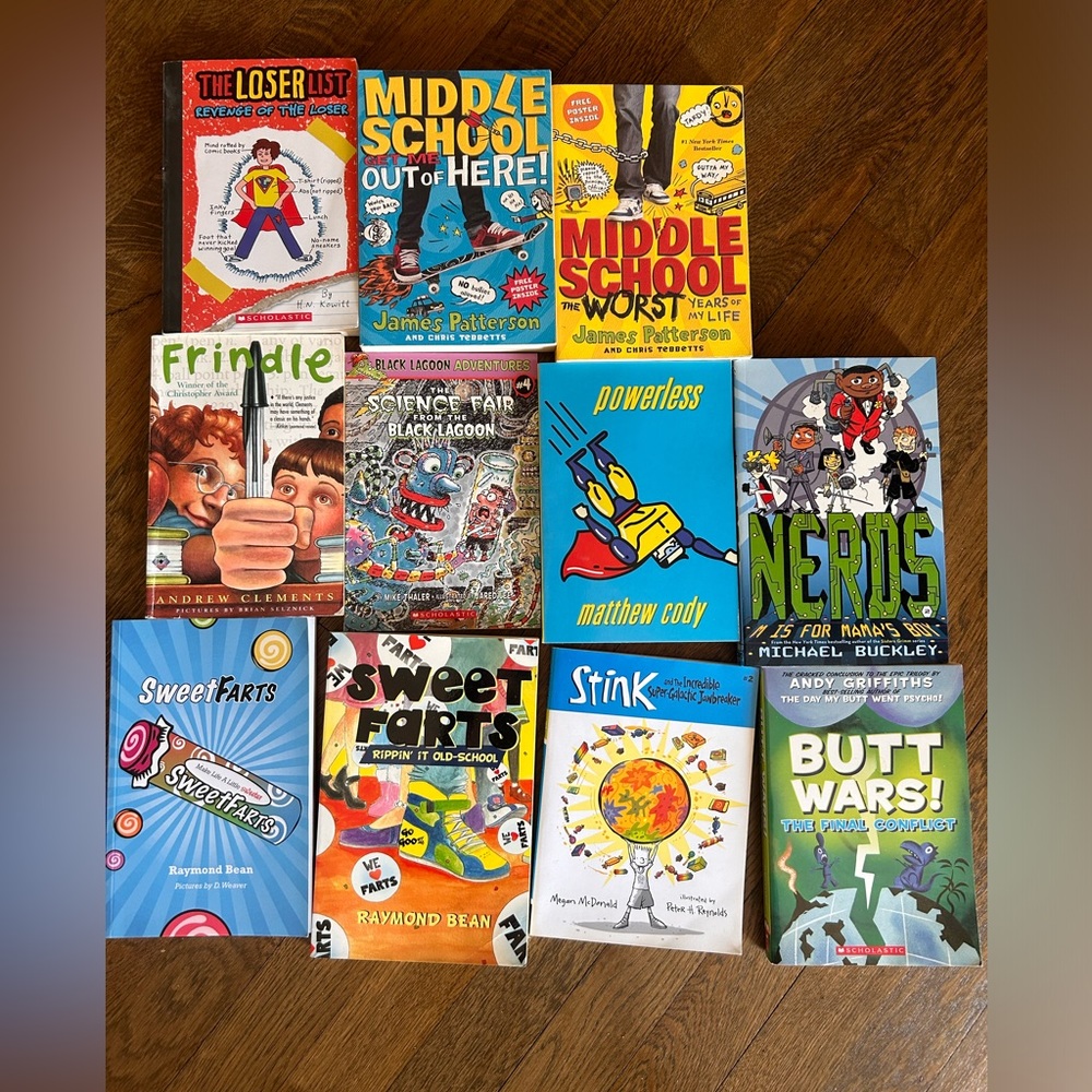 Kids Books - soft covered assorted titles & authors . Very good used condition